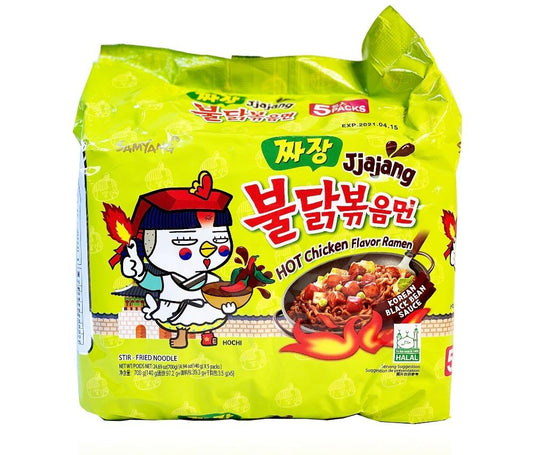 Buldak ramen (5 pack) Jjajang Artificial Spicy Flavor