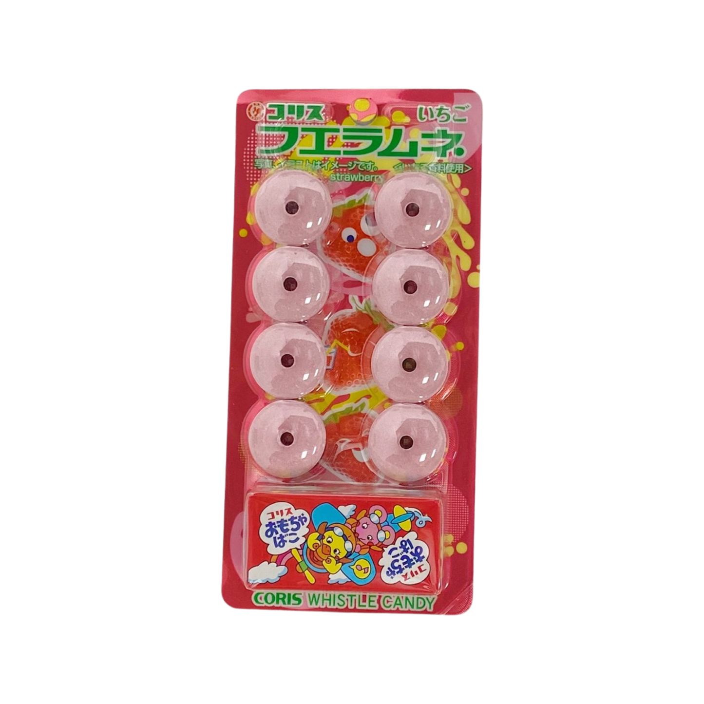 Japanese Soda Whistle Candy Strawberry Flavor