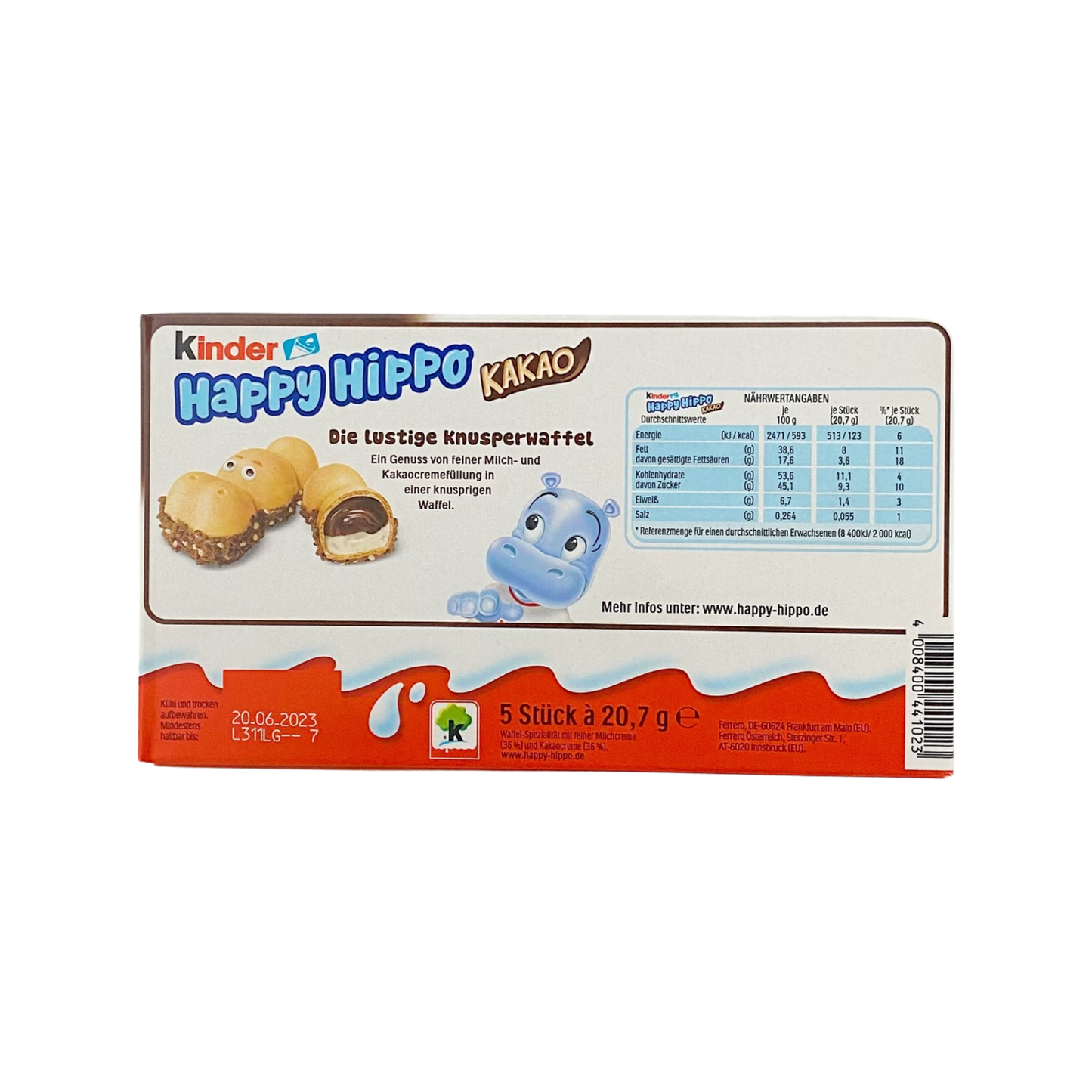 Kinder Happy Hippo Kakao Flavor