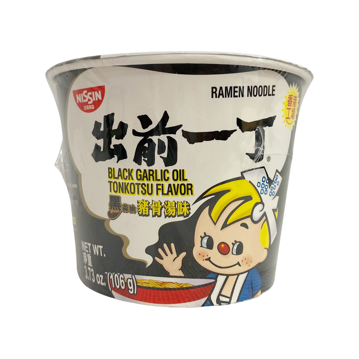 Nissin Black Garlic Oil Tonkostu Cup Ramen